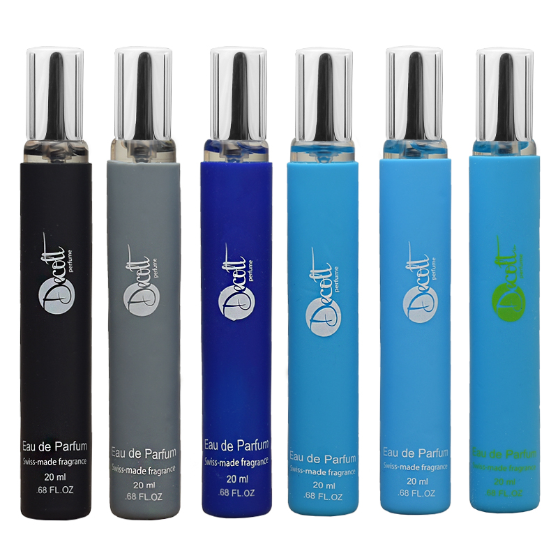 عطر جیبی مردانه دکلت مدل charmer حجم 20 میلی لیتر مجموعه 6 عددی